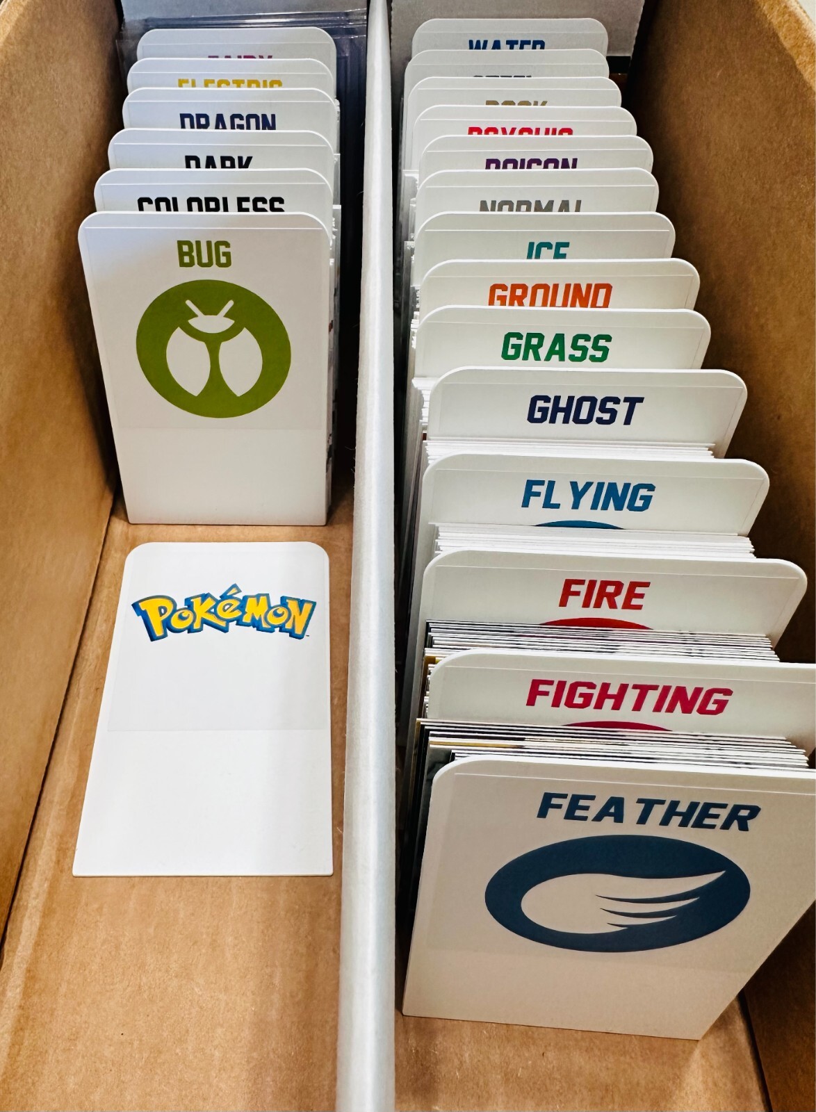 20 TALL Sports Card Dividers with FREE Custom Pokémon Energy Type Labels