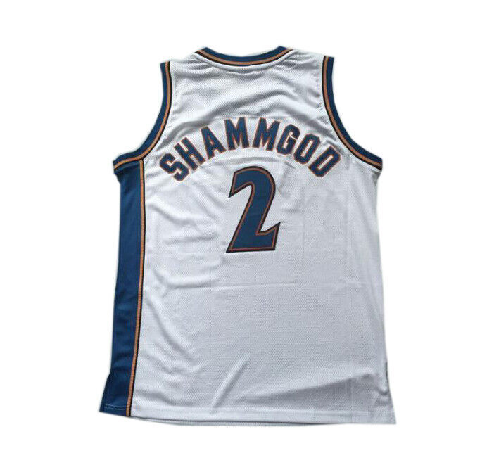 #2 Shammgod Basketball Jersey Pro Career Sewn Washington White Blue Custom S-6XL