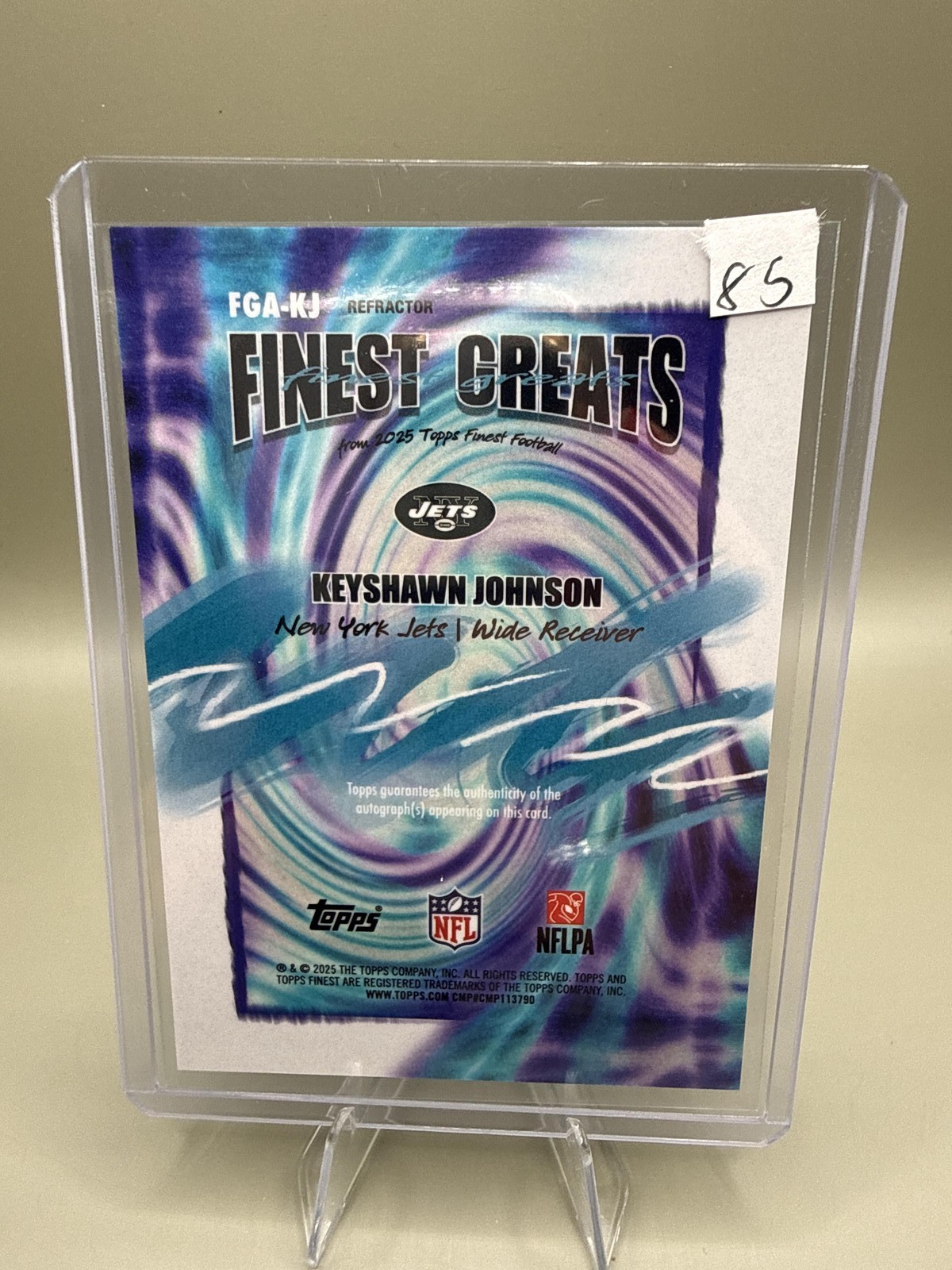 2025 Topps Finest Football KEYSHAWN JOHNSON #FGA-KJ auto