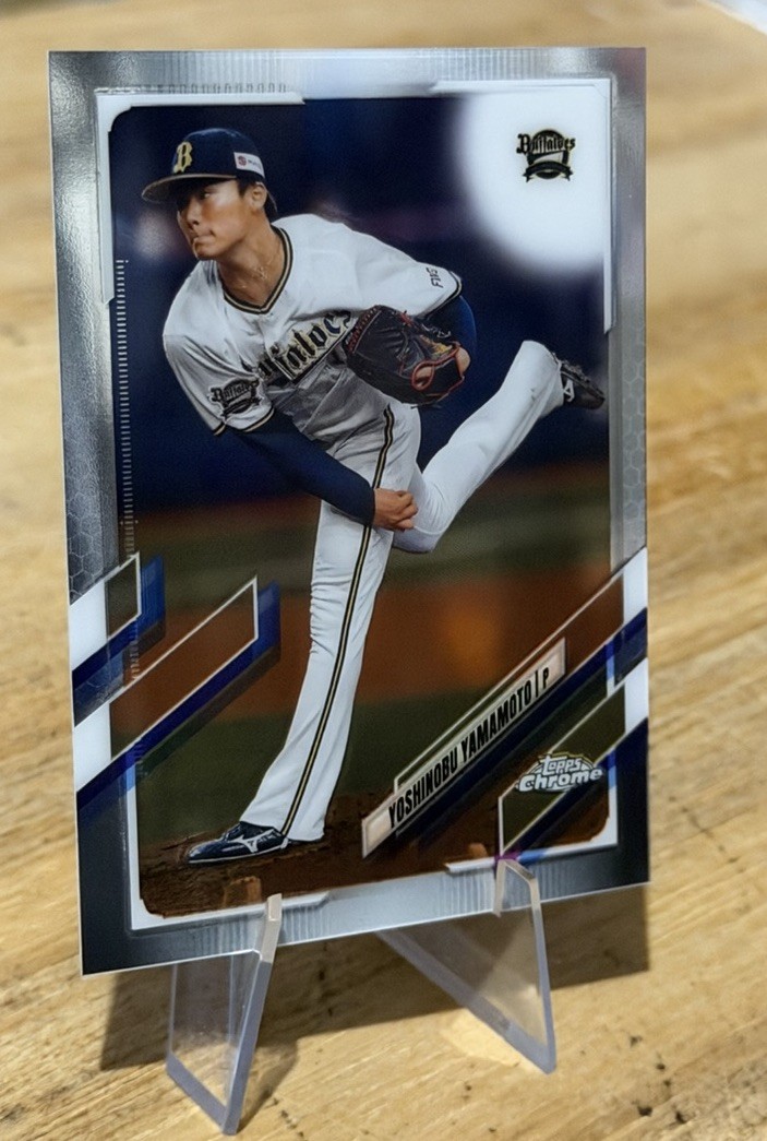 Yoshinobu Yamamoto 2021 Topps CHROME Nippon Baseball NPB Orix Buffaloes