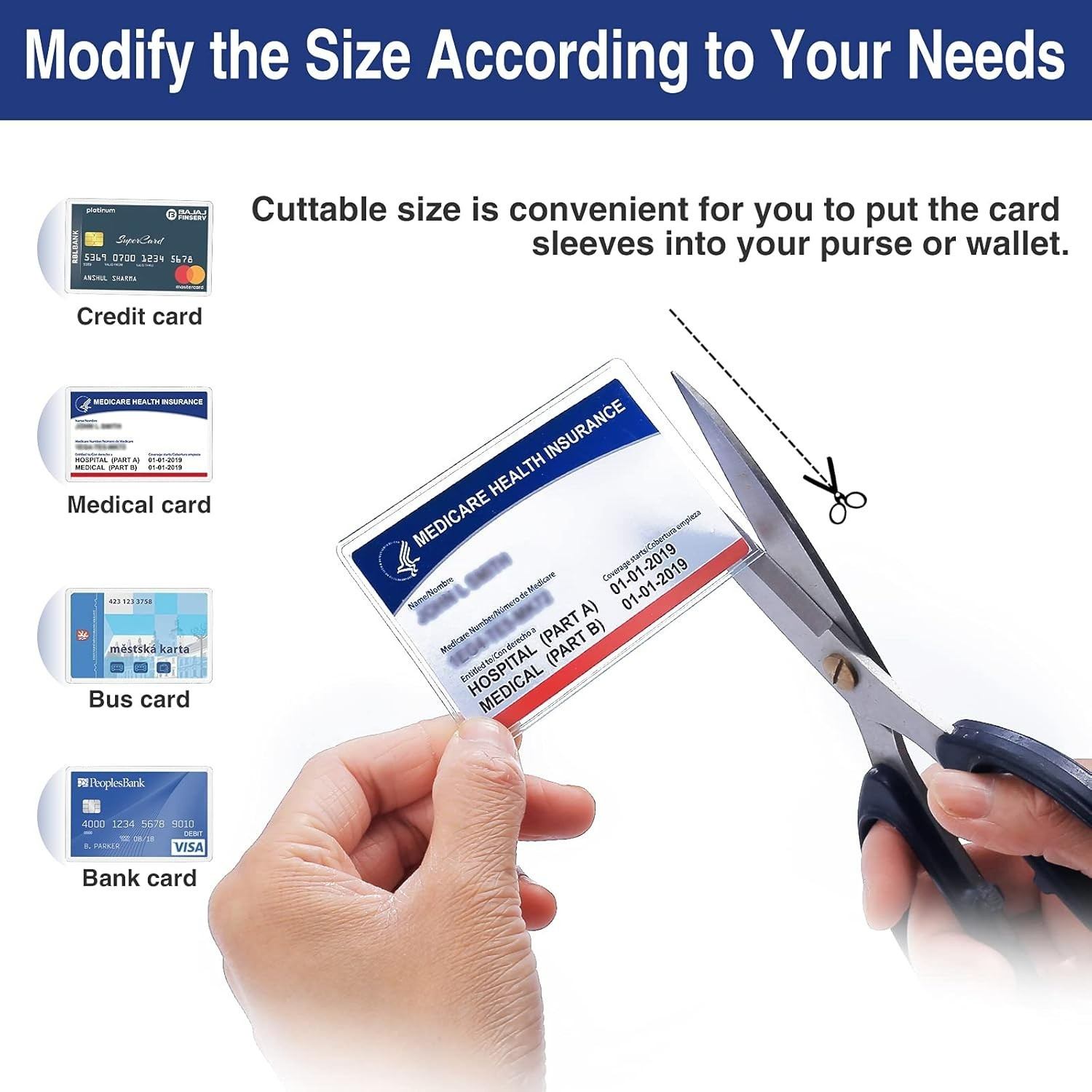 5 Pack New Medicare Card Holder Protector Sleeves, 12Mil Clear PVC Soft Water…