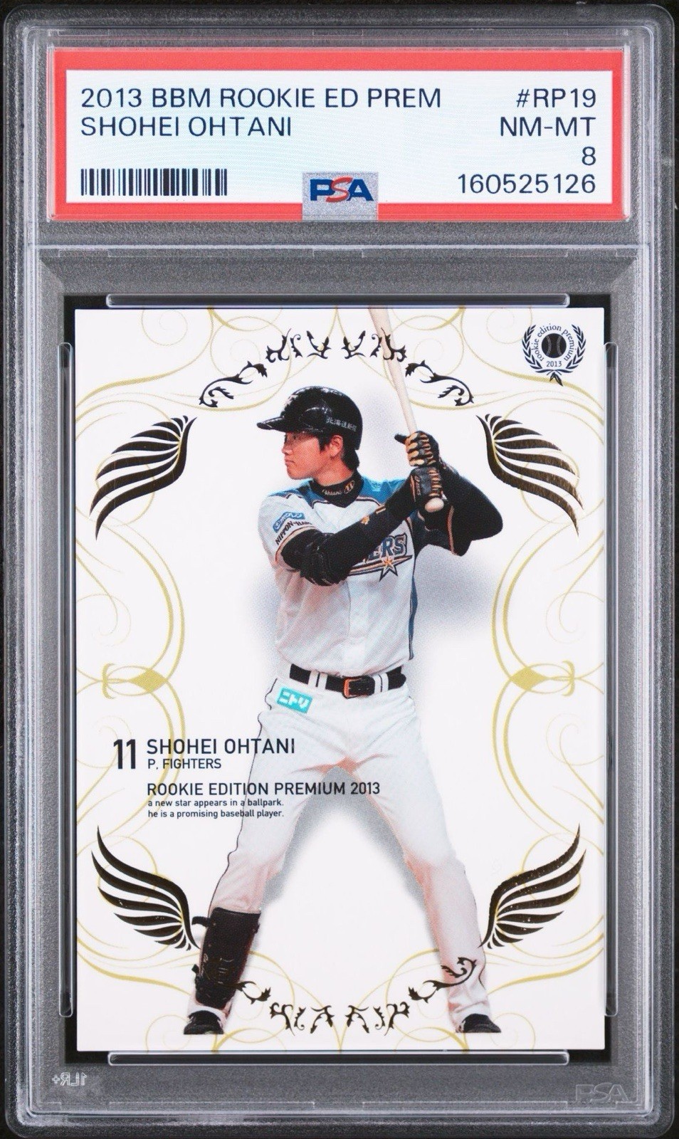 2013 Bbm Rookie Edition Premium – Shohei Ohtani #RP19 /4500 (RC)