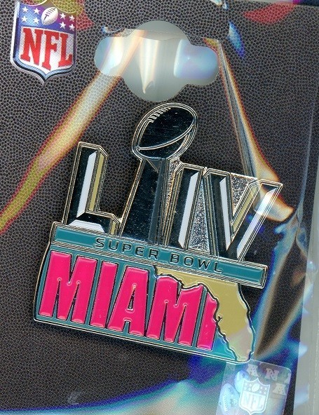 Super Bowl LIV Pin Choice Miami Florida Mickey Mouse Football Logo 54 NFL