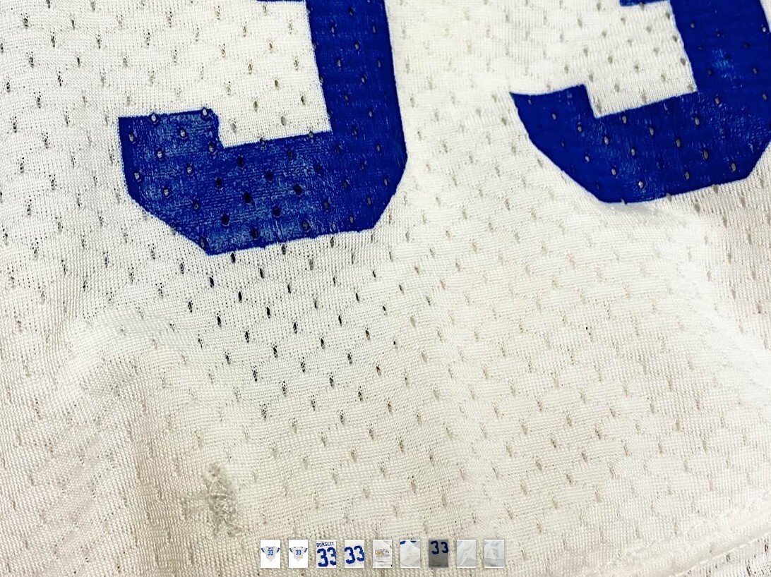 Tony Dorsett Televised Game Worn Jersey 8/17/85 w/Crotch Flap Grey Flannel COA
