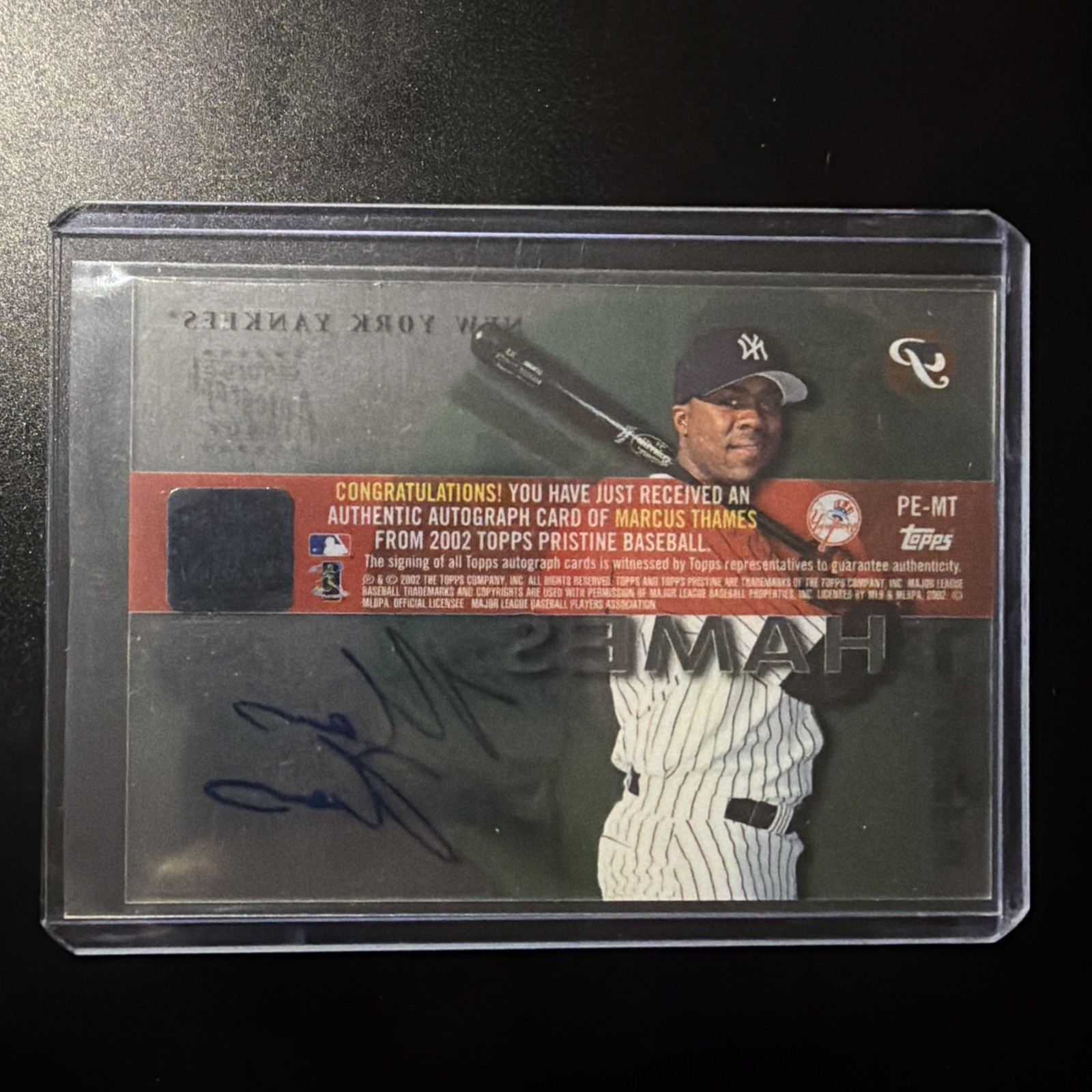 2002 Topps Pristine – Personal Endorsements Autographs Marcus Thames #PE-MT (AU)