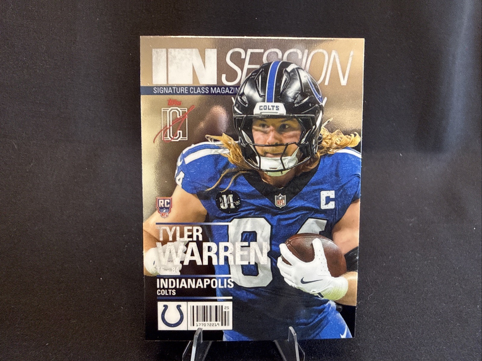 Tyler Warren 2025 Topps In Session IS-9 RC Indianapolis Colts
