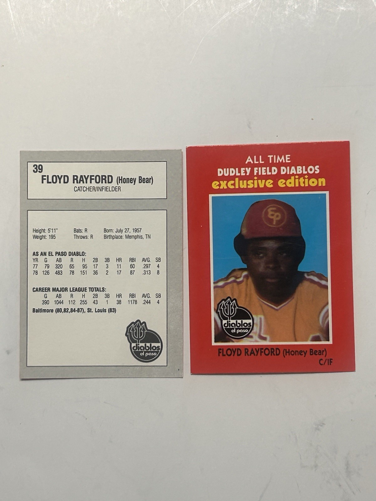 1990 All Time Dudley Field Diablos exclusive esition singles good to near mint