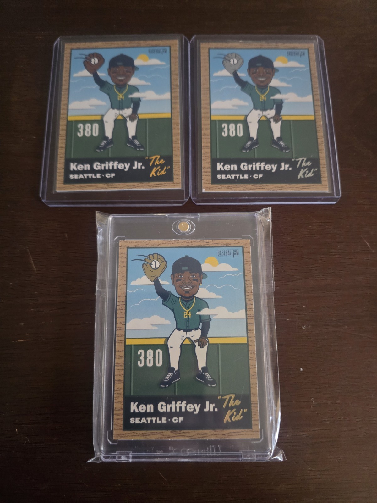 Ken Griffey Jr Baseballism Cards /1600, Silver/800 & Gold Jersey Match 24/100