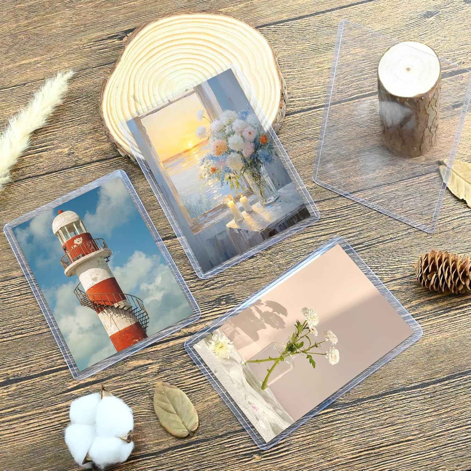 15 Pack Post Card Photo Top Loaders 4 X 6 Inches Hard Plastic Cards Sleeve Prote