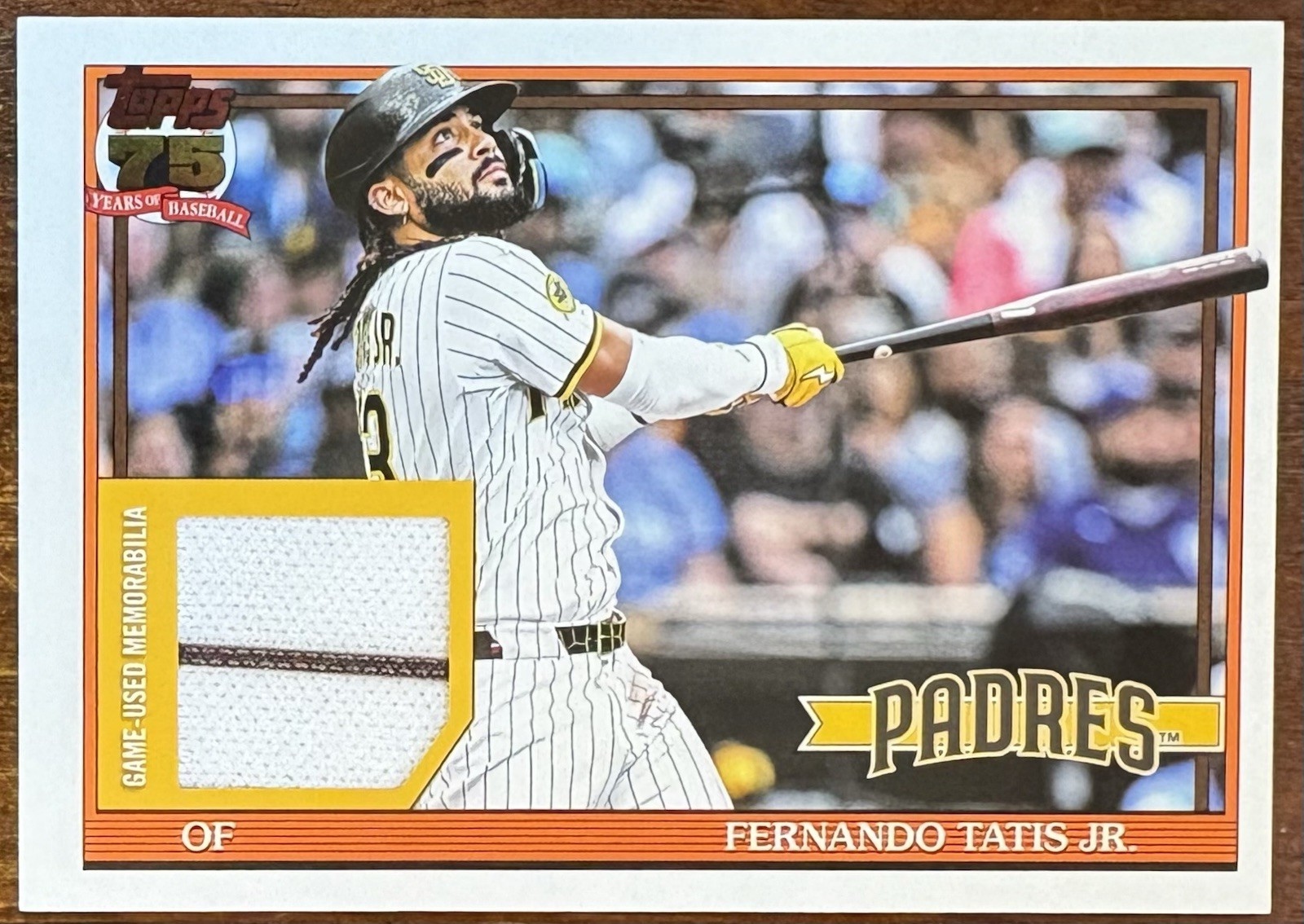 FERNANDO TATIS JR Game Used Relic 1991 75th 2026 Topps 91R-FTJ Padres