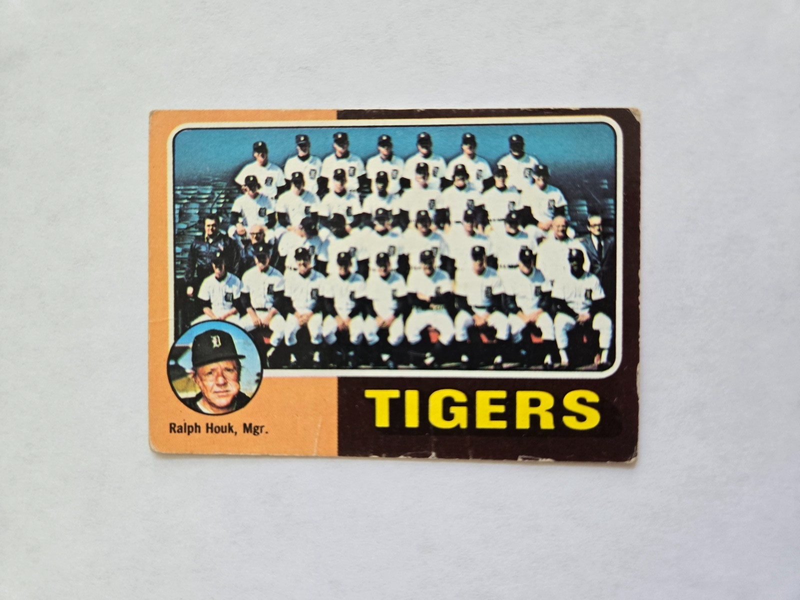 DETROIT TIGERS TEAM CARD 1975 TOPPS MINI BASEBALL CARD #18 UNMARKED