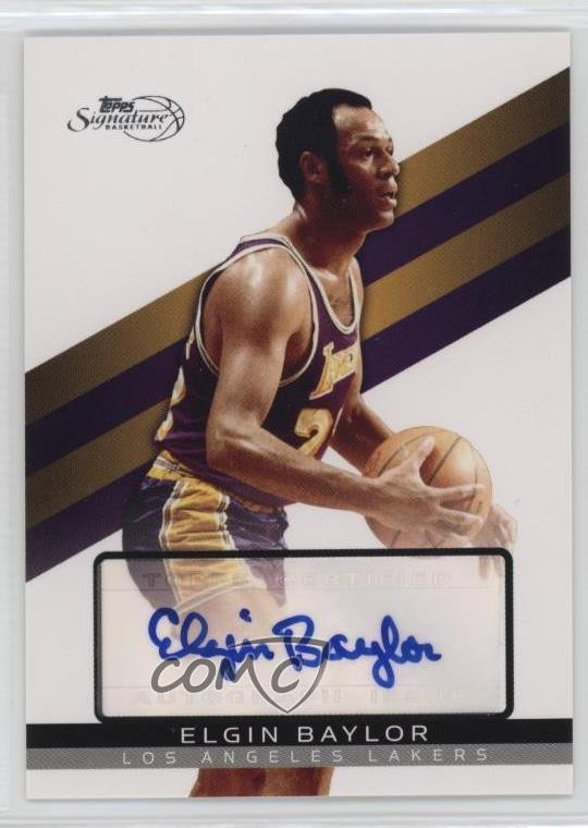 2008-09 Topps Signature Auto 693/1299 Elgin Baylor #TSA-EB Auto HOF 10yl