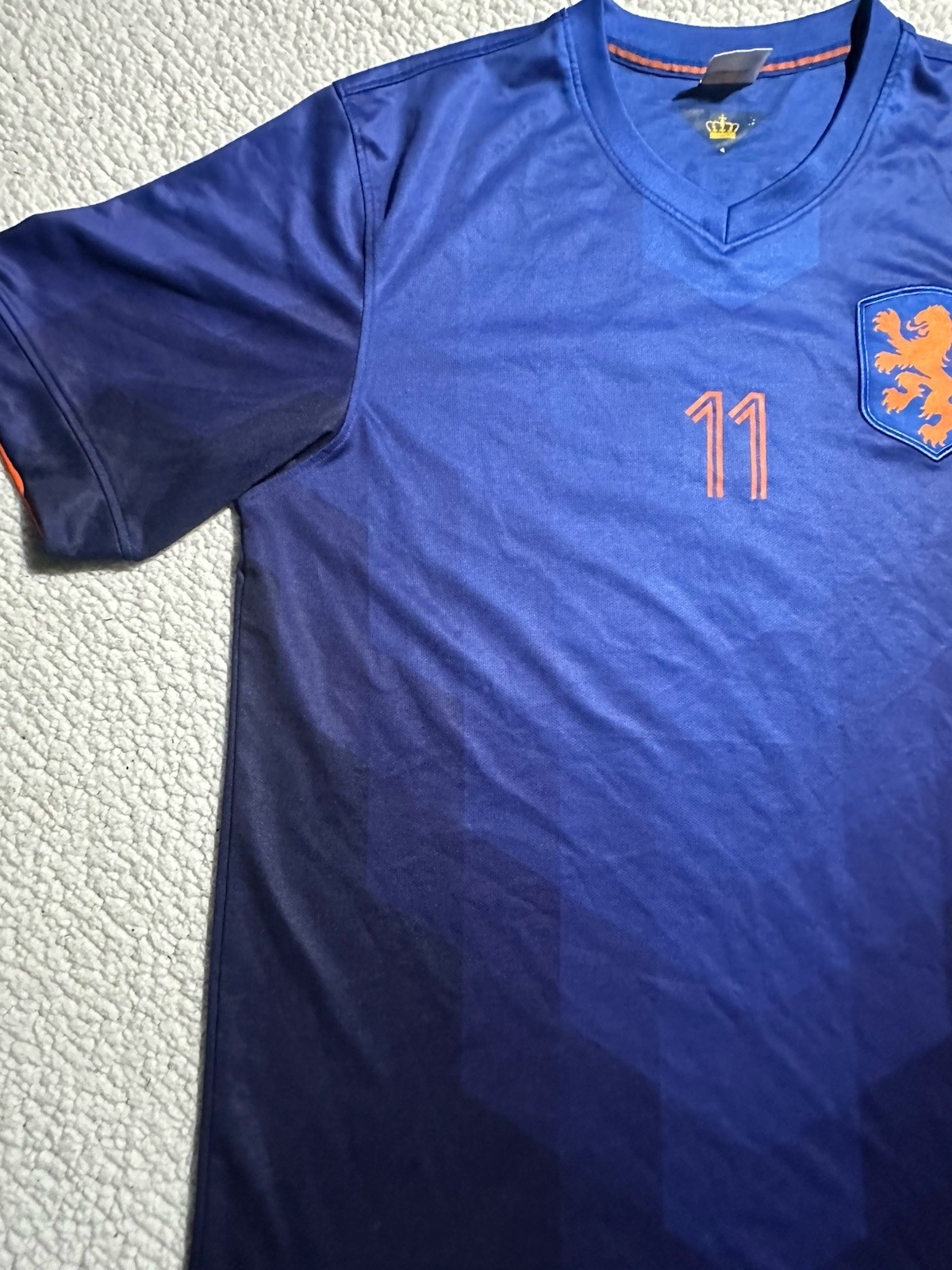 Netherlands 2014/15 Away Shirt Robben #11 Blue And Orange 2XL