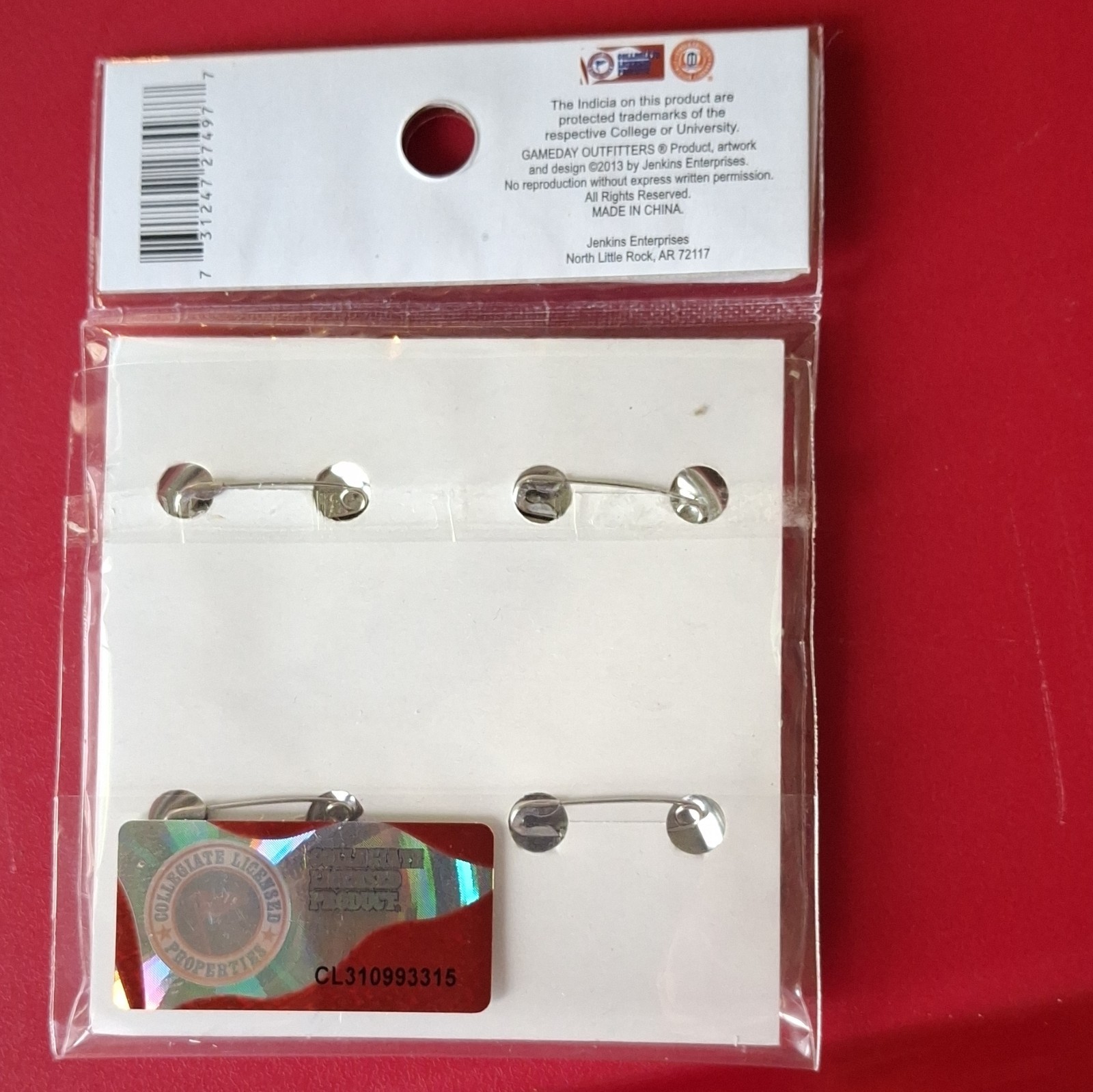GameDay Outfitters Ohio State Buckeyes 4 Pack Fan Buttons Red/White/Gray