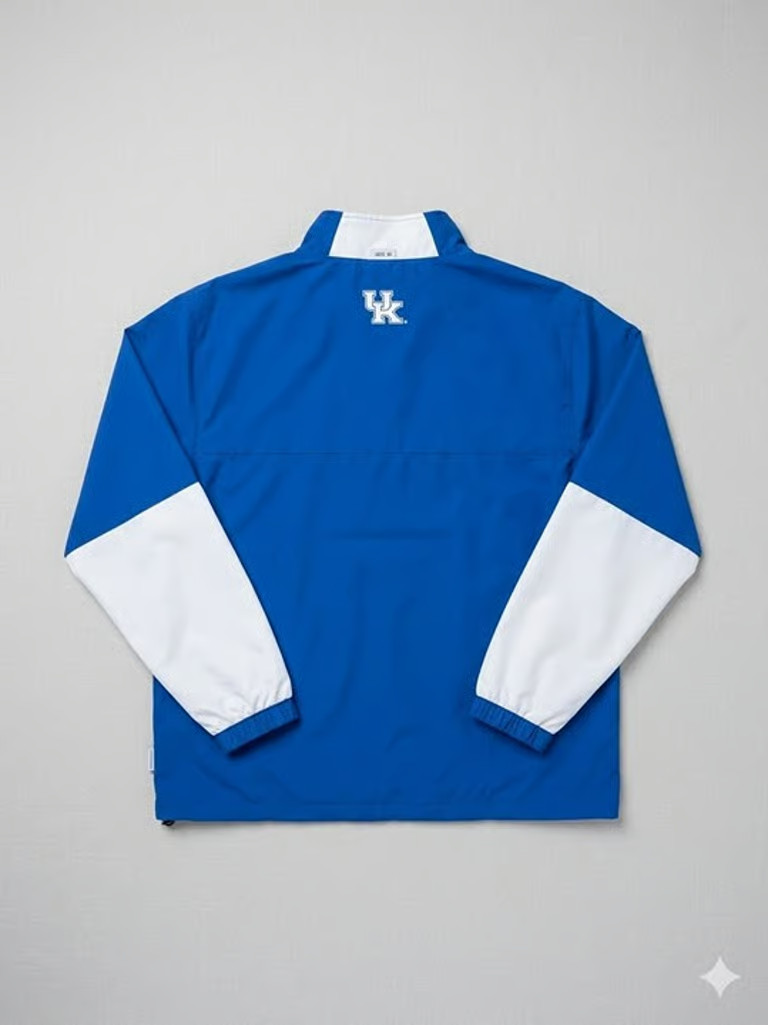 Mens XL Kentucky Wildcats Windbreaker Jacket Blue Zip Hooded