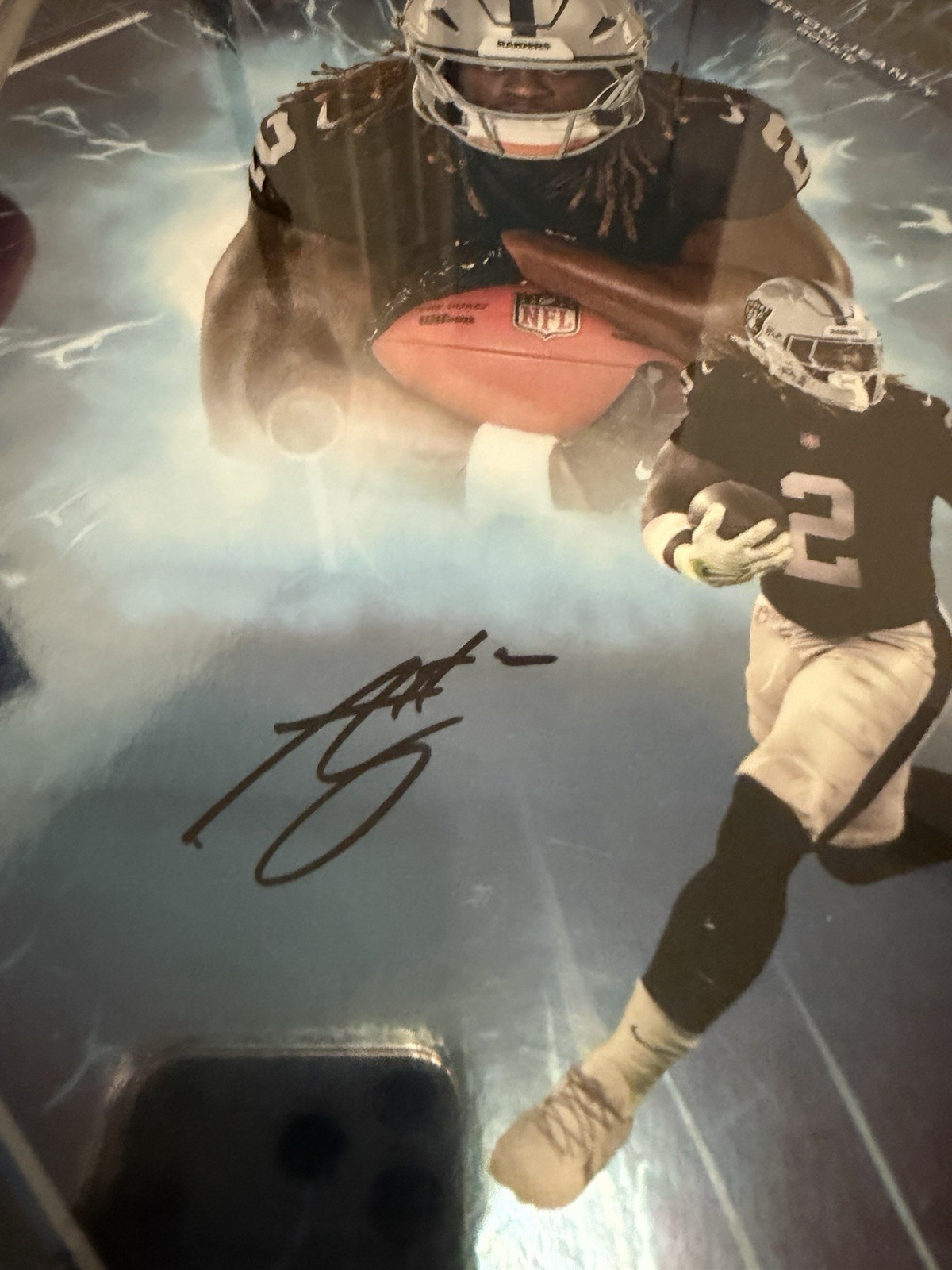 2025 Ashton Jeanty Rookie autographed 8×10 Emanate, 8/10