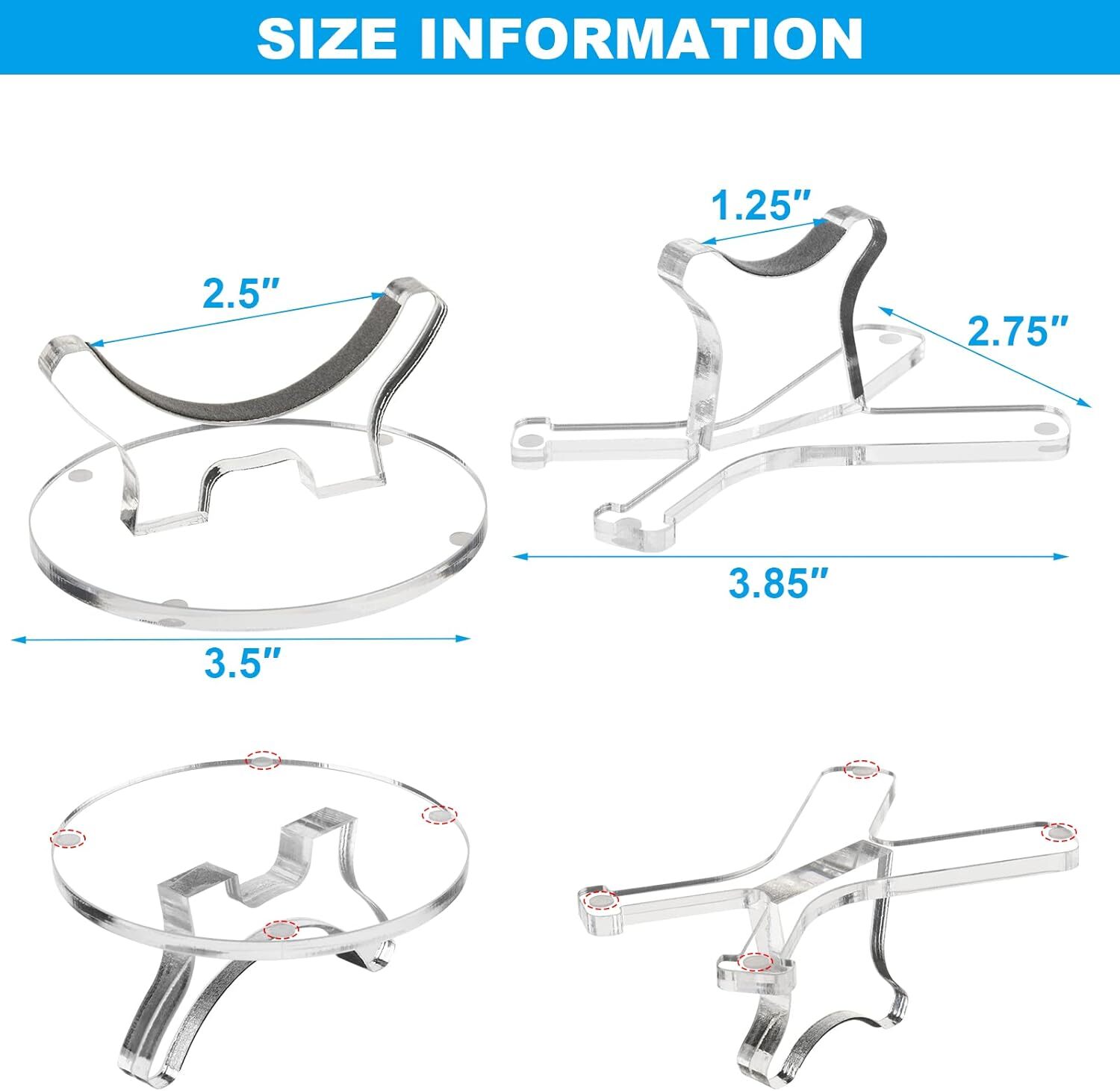1 Set Desktop Baseball Bat Stand Acrylic Baseball Bat Desk Display Holder Softba