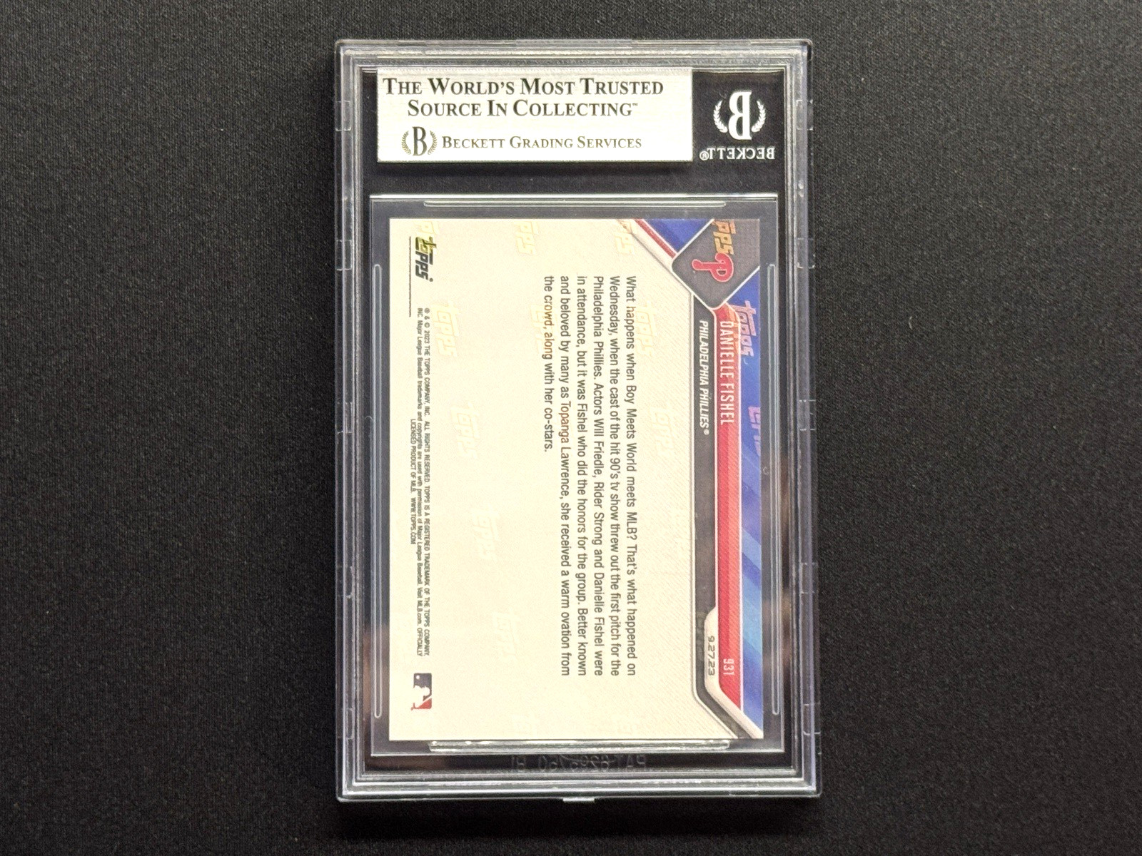 Danielle Fishel Signed Auto BECKETT BAS 2023 Topps Now #931 Boy Meets World