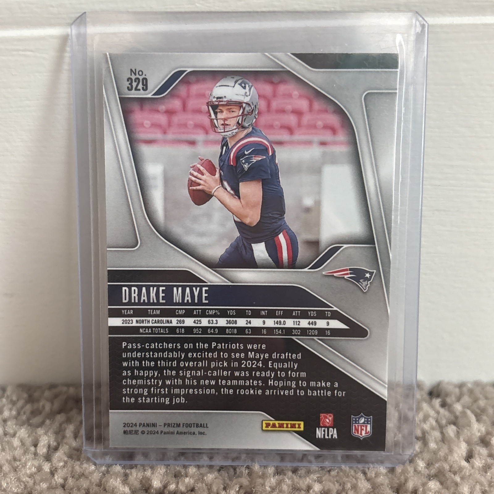 2024 Panini Prizm – Rookies Drake Maye #329 (RC)🔥🔥🔥