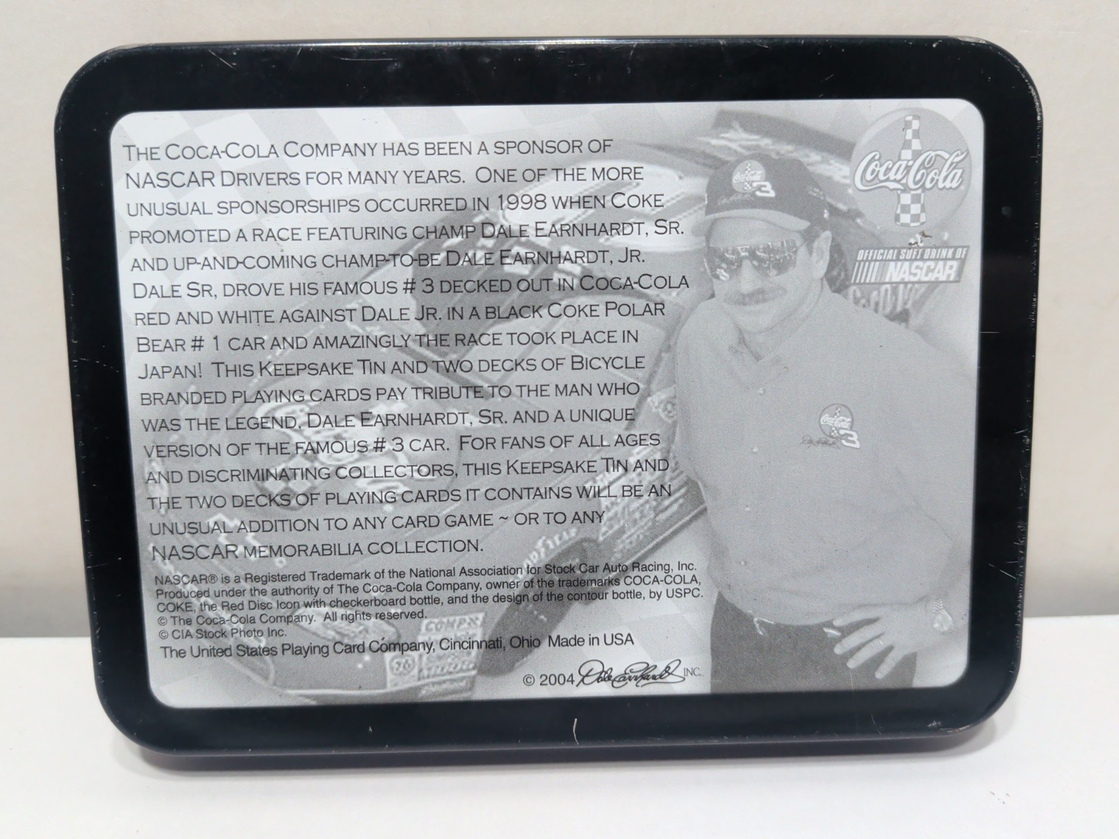 Coca-Cola NASCAR Dale Earnhardt Playing Cards Tin Set Modern (1970-Now)