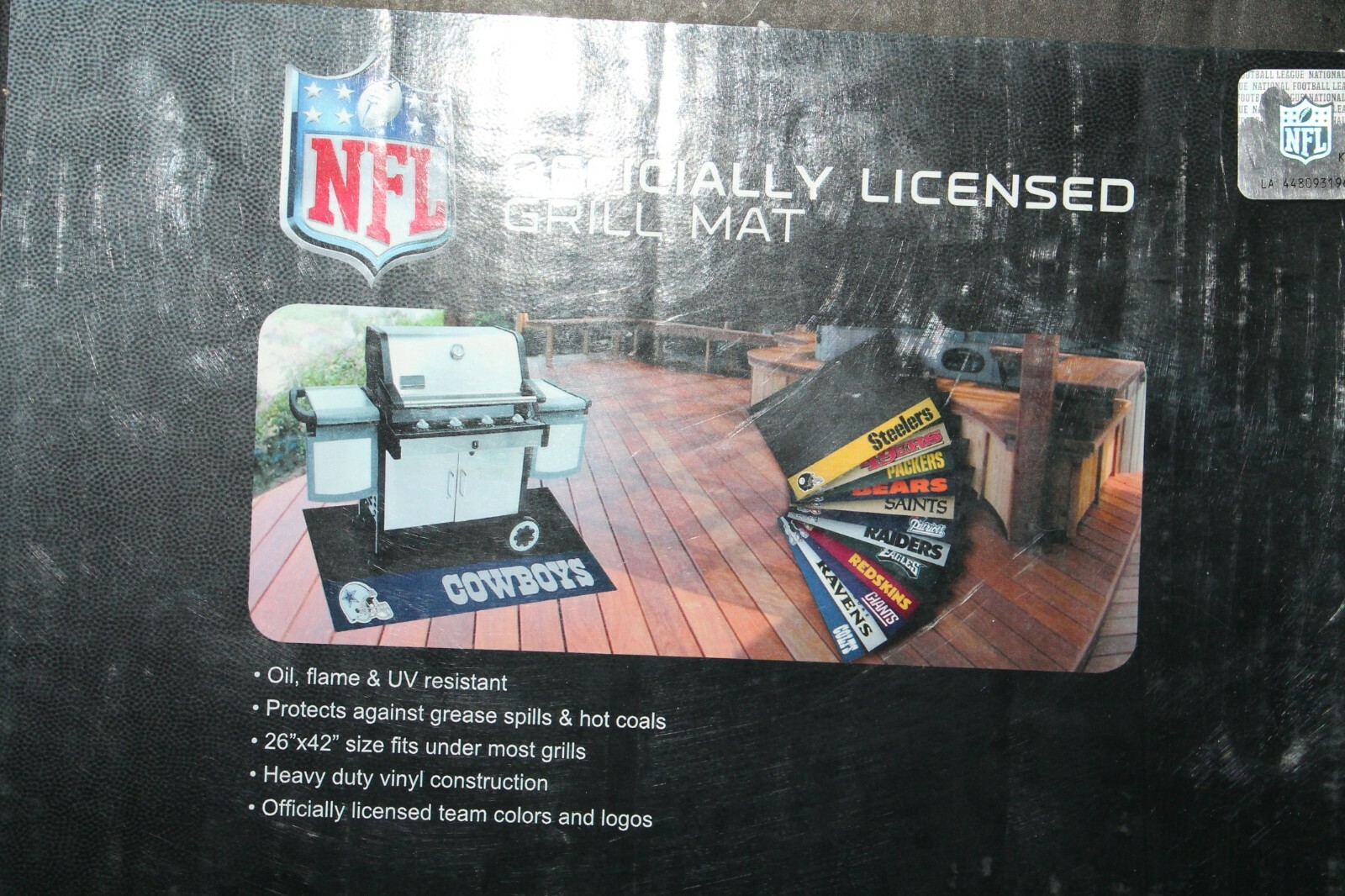 Seattle Seahawks Official NFL Football Grill / BBQ Mat, Black with Team Logo