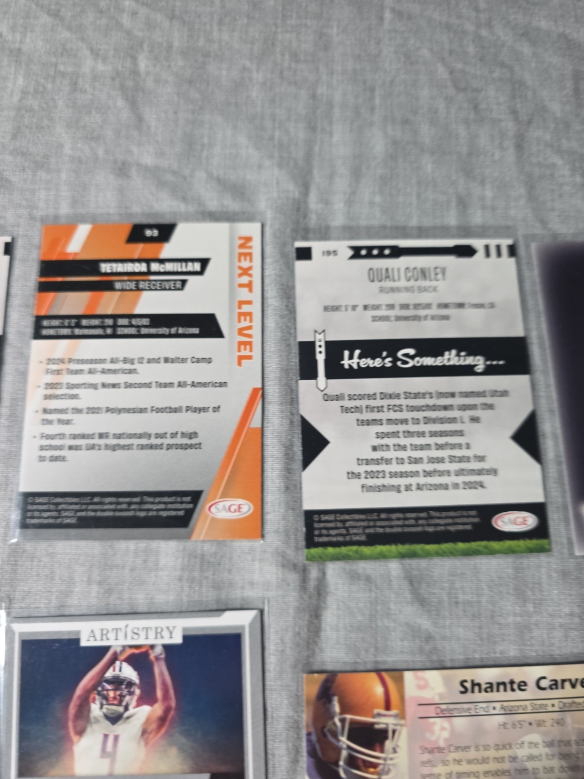 University Of Arizona/Arizona St. Basketball & Football Trading Card Lot Of 14