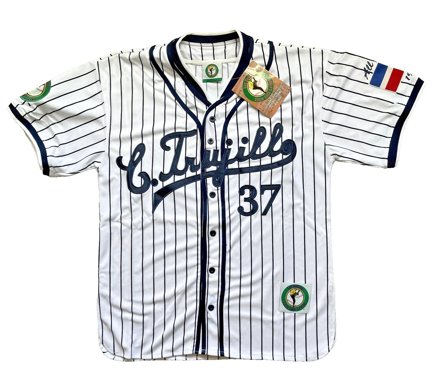 LATIN LEAGUE CIUDAD TRUJILLO THROWBACK (1879-1940) BASEBALL JERSEY #37 Size XL