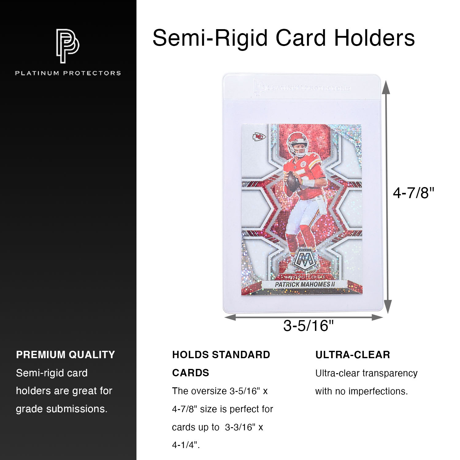 Platinum Protectors Semi-Rigid Holders Penny Sleeves for Graded Card Submissions