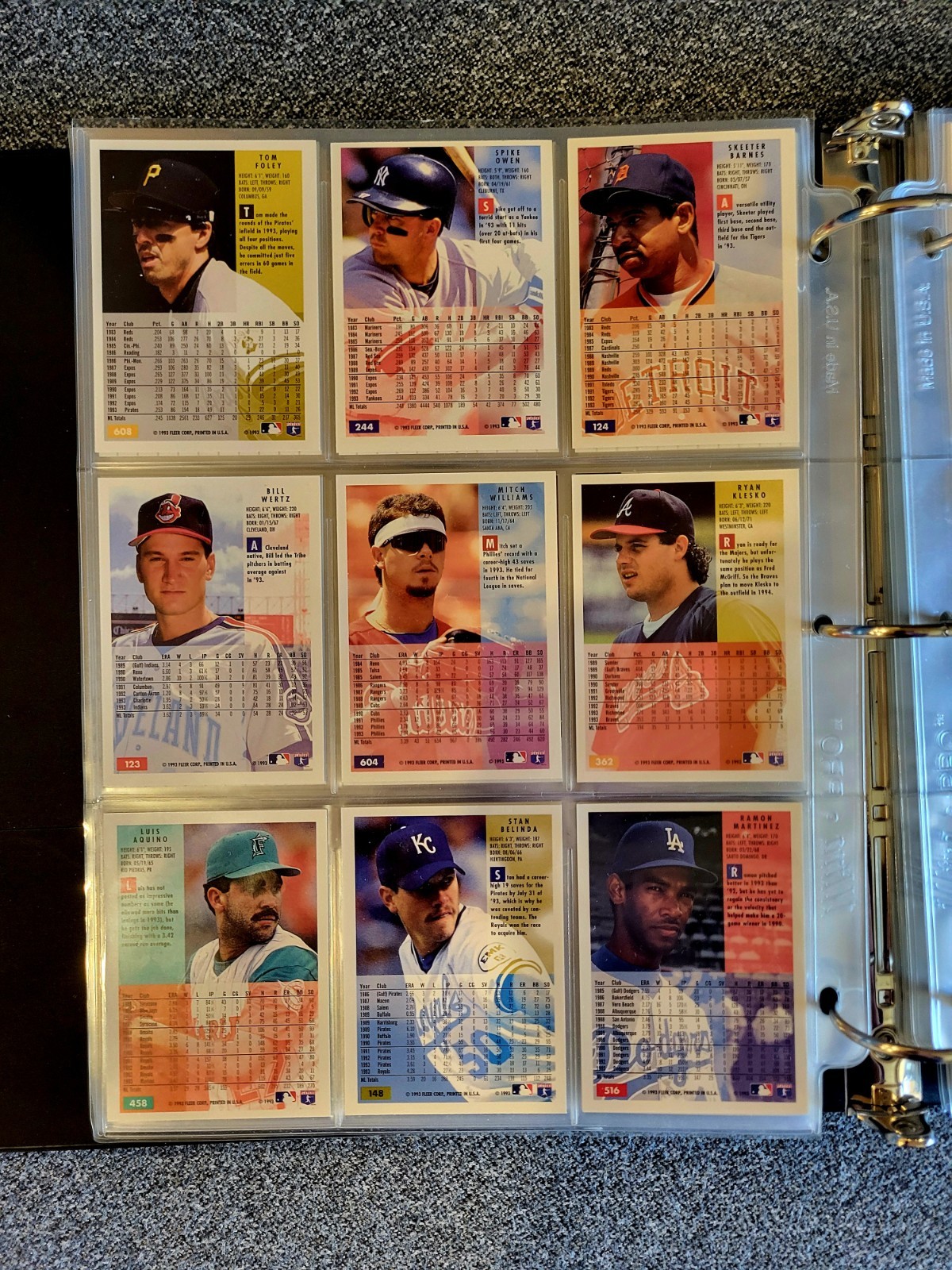Lot of 150 Vintage Baseball Cards (RCs & HOFers) – Hard Binder – Mostly M/NM
