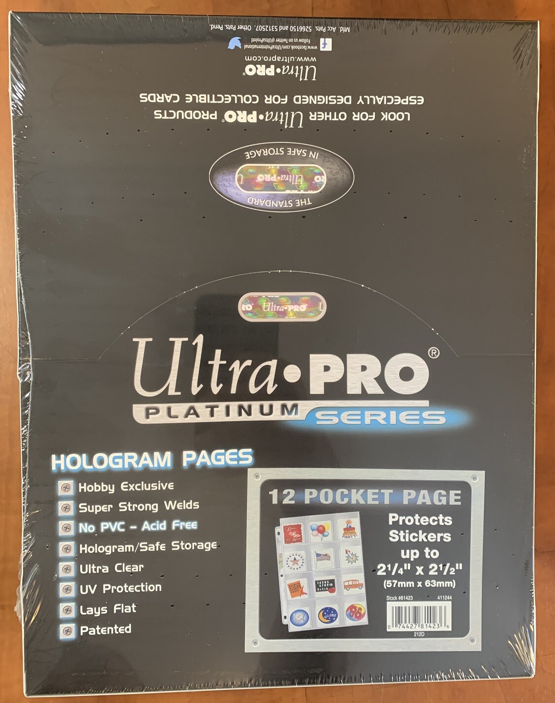 100 NEW Ultra Pro 12 Pocket Pages Platinum Series, Cards Stickers up to 2.25X2.5