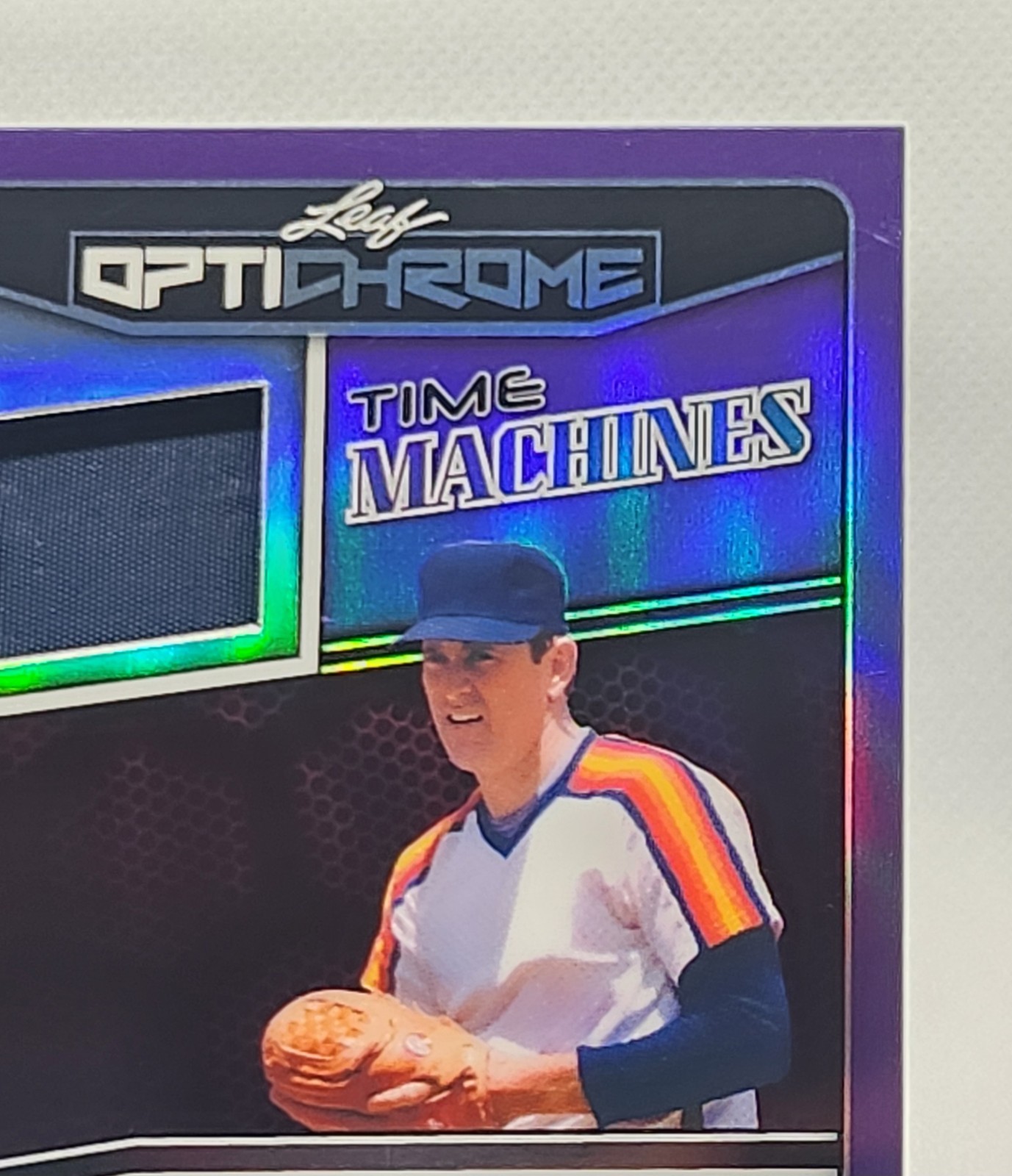 NOLAN RYAN 2025 Leaf Optichrome Time Machines PURPLE 1/1 AUTO JERSEY RELIC Astro