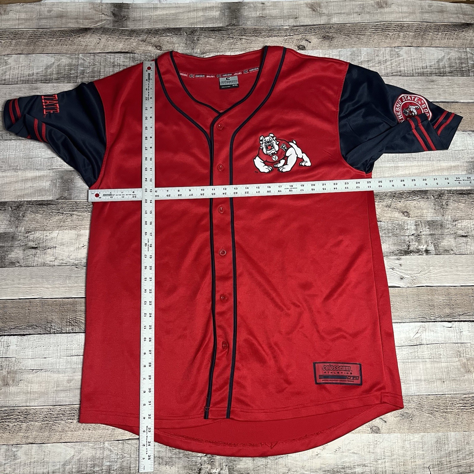 Fresno State Bulldogs Jersey Adult 2XL Red Baseball NCAA Sportswear
