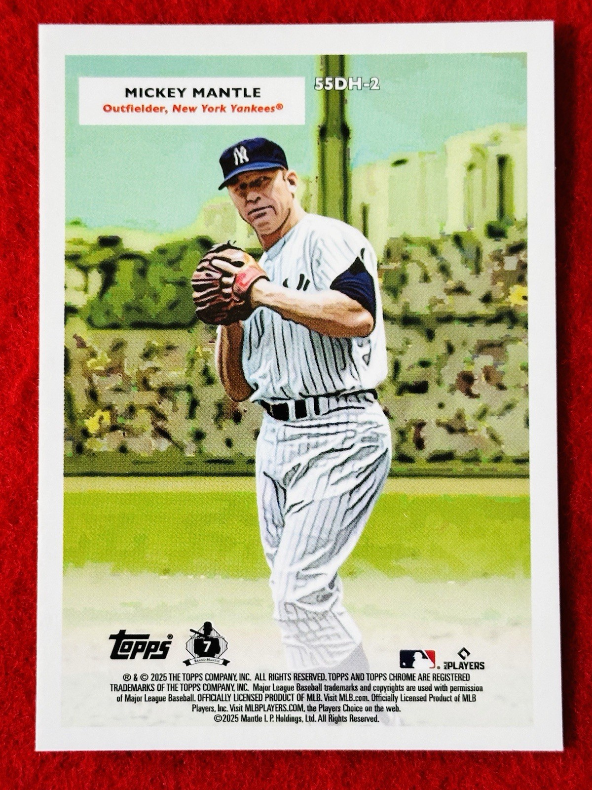 2025 Topps Chrome Platinum Aaron Judge/ Mantle Double Header #55DH-2