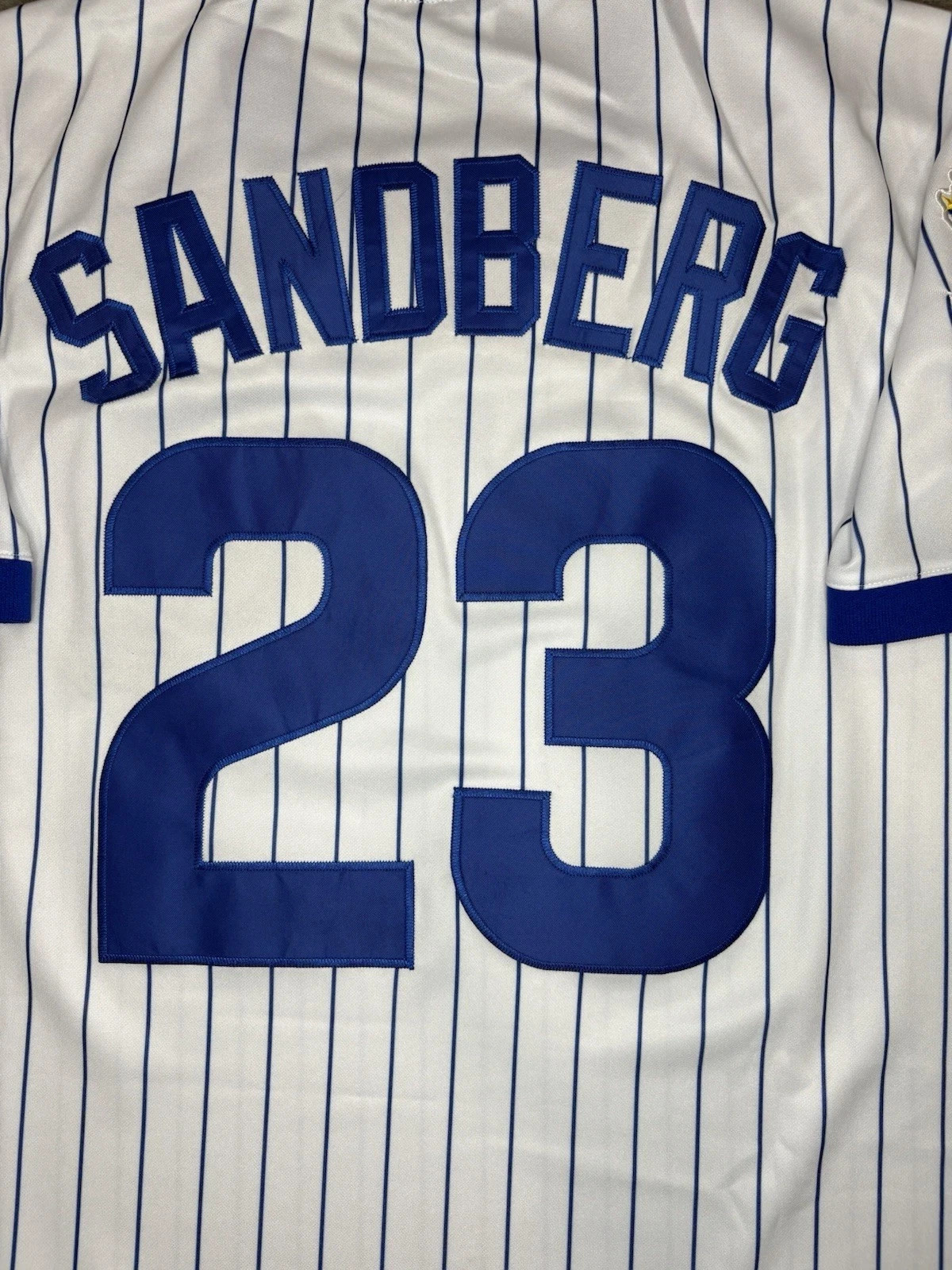 Ryne Sandberg 1990 Chicago Cubs Men’s Home Cooperstown Jersey w/ All Star Patch