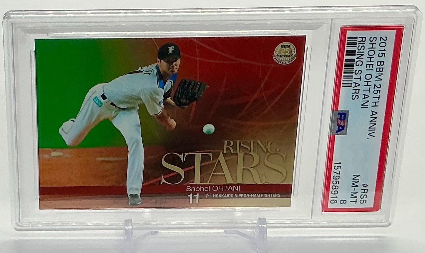 SHOHEI OHTANI 2015BBM 25TH ANNIVERSARY RISING STARS #RS5 PSA8!POP5!(RC)