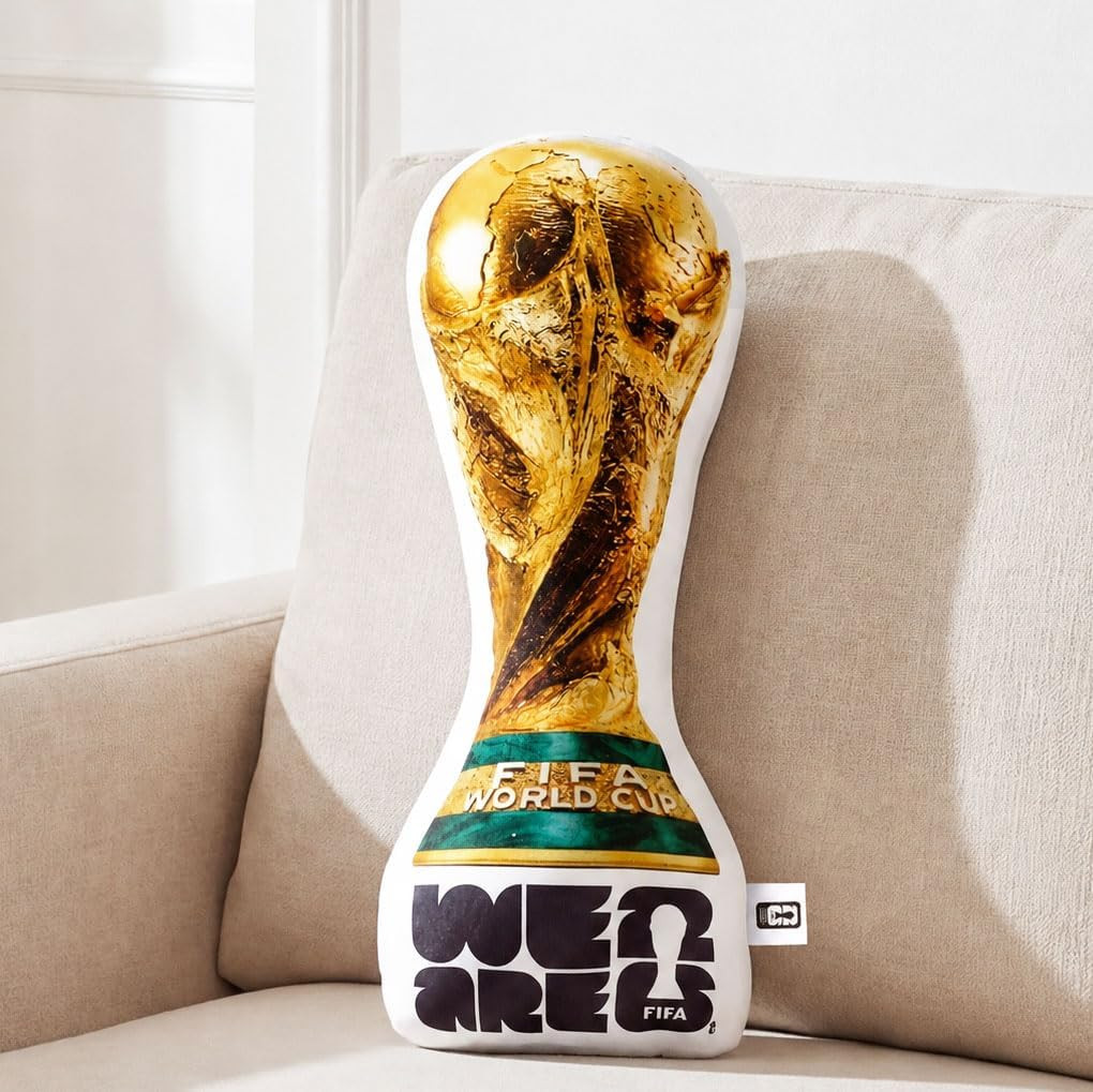 MESUCA FIFA 2026 World Cup Trophy Plush Pillow, 14.5Inch Real Size Officially Li