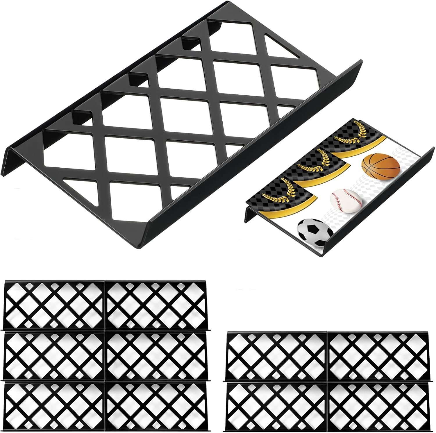 24 Pcs Trading Card Risers for Display Case Acrylic Modular Display Risers for C