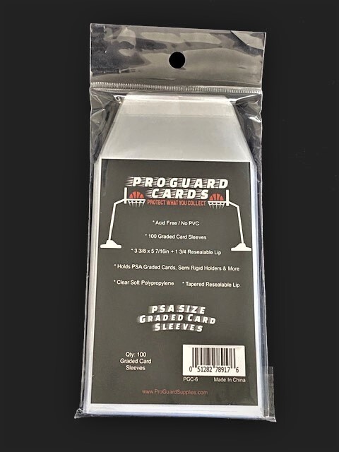 5pks PSA Graded Card Sleeves Perfect Snug Fit for PSA Slabs & More 500 Sleeves