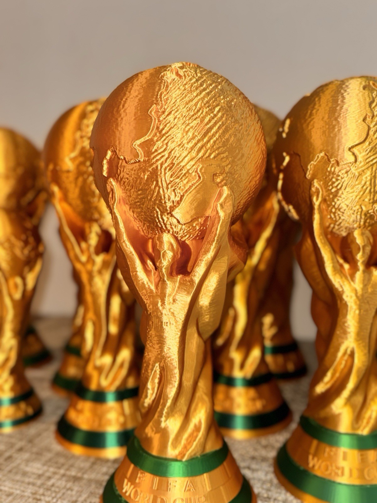 Full Size World Cup Trophy Replica 14.5” Gold Soccer Fan Collectible Printer3D