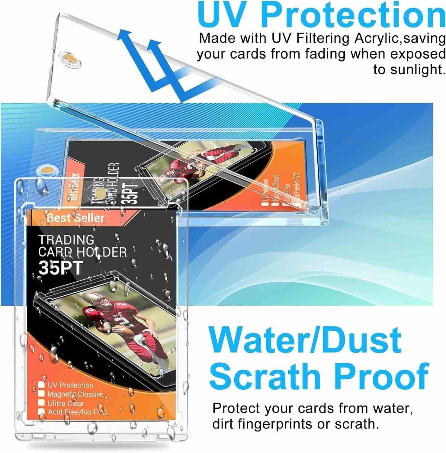 5-50Pack For 35PT Magnetic Card Holder One Touch Trading Sports Cards Protectors