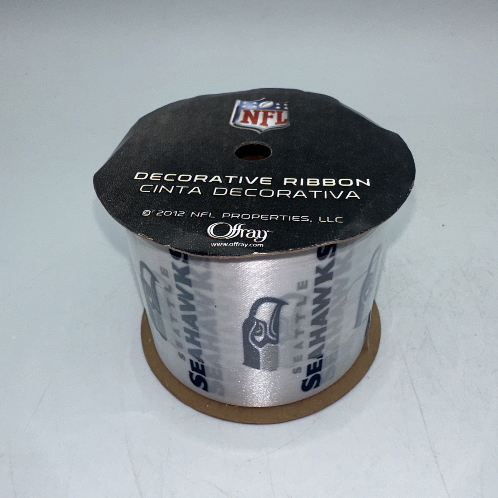 SEATTLE SEAHAWKS Hairbow Crafting Gift Ribbon 2 7/16 2.5″ wide x 9′ long NEW