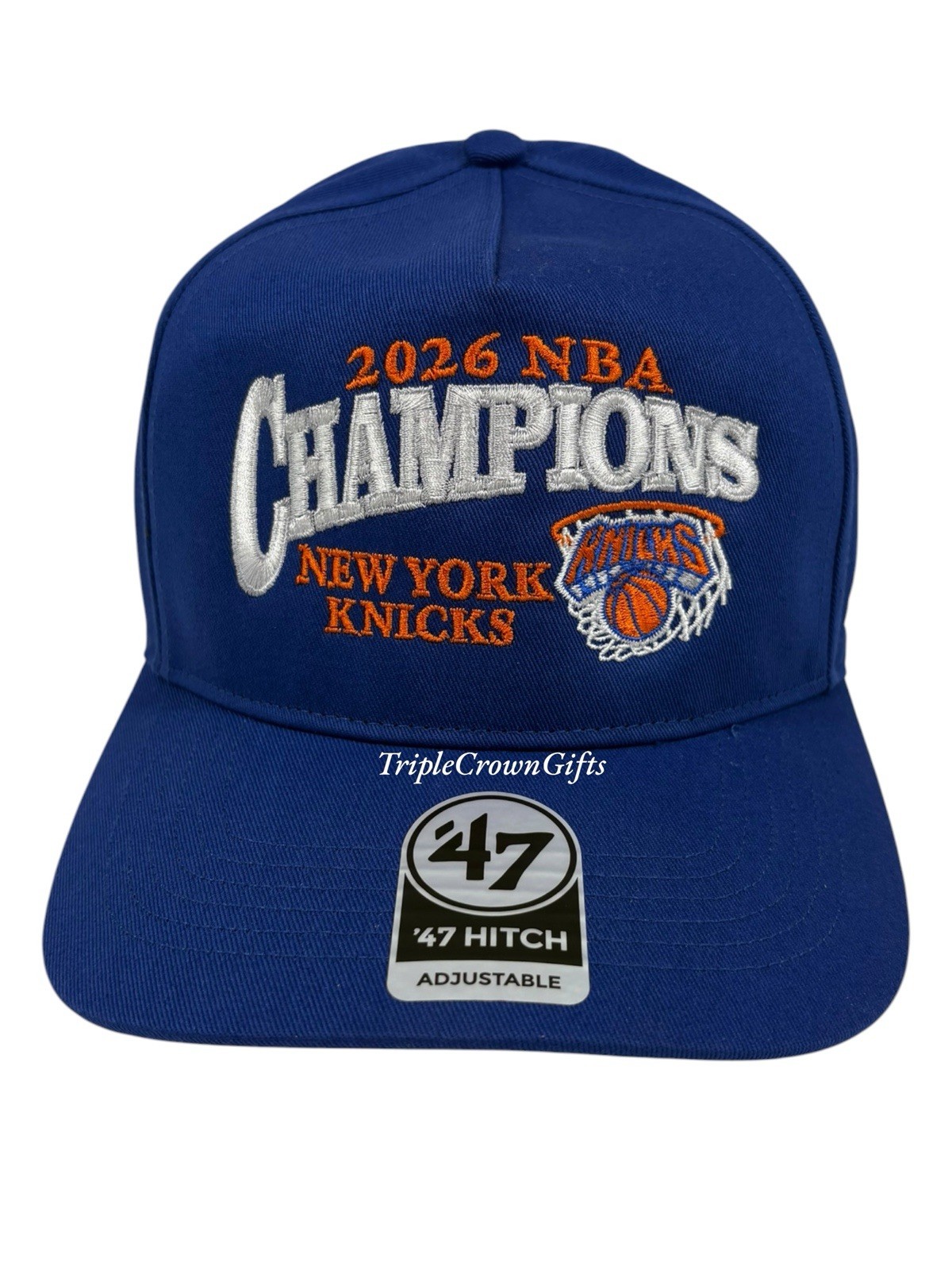 New York Knicks ’47 Brand Hitch Hat Adjustable Snapback Royal NBA Champions 2026
