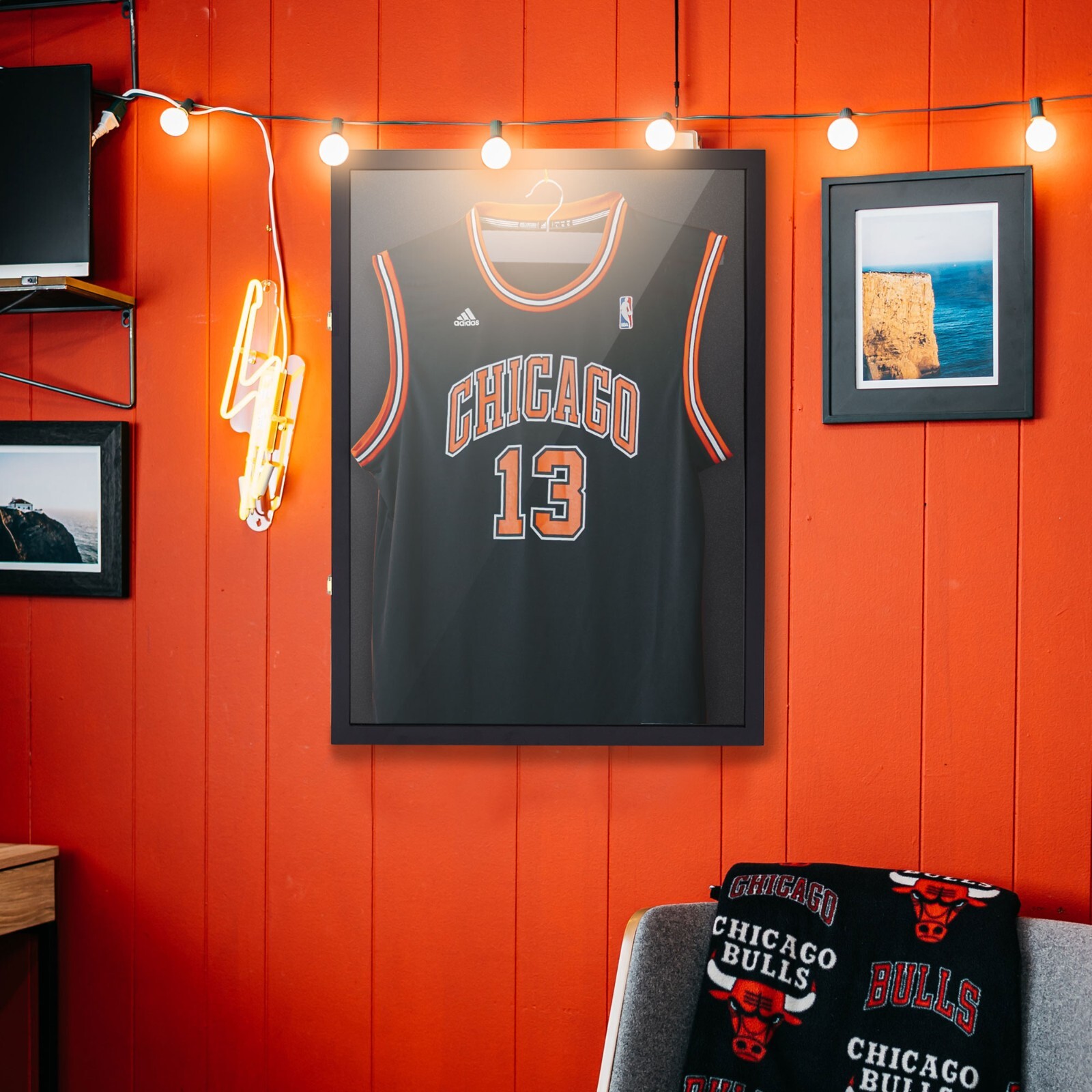 Jersey Frame Display Case Wall Display Lockable Football Basketball Storage Box
