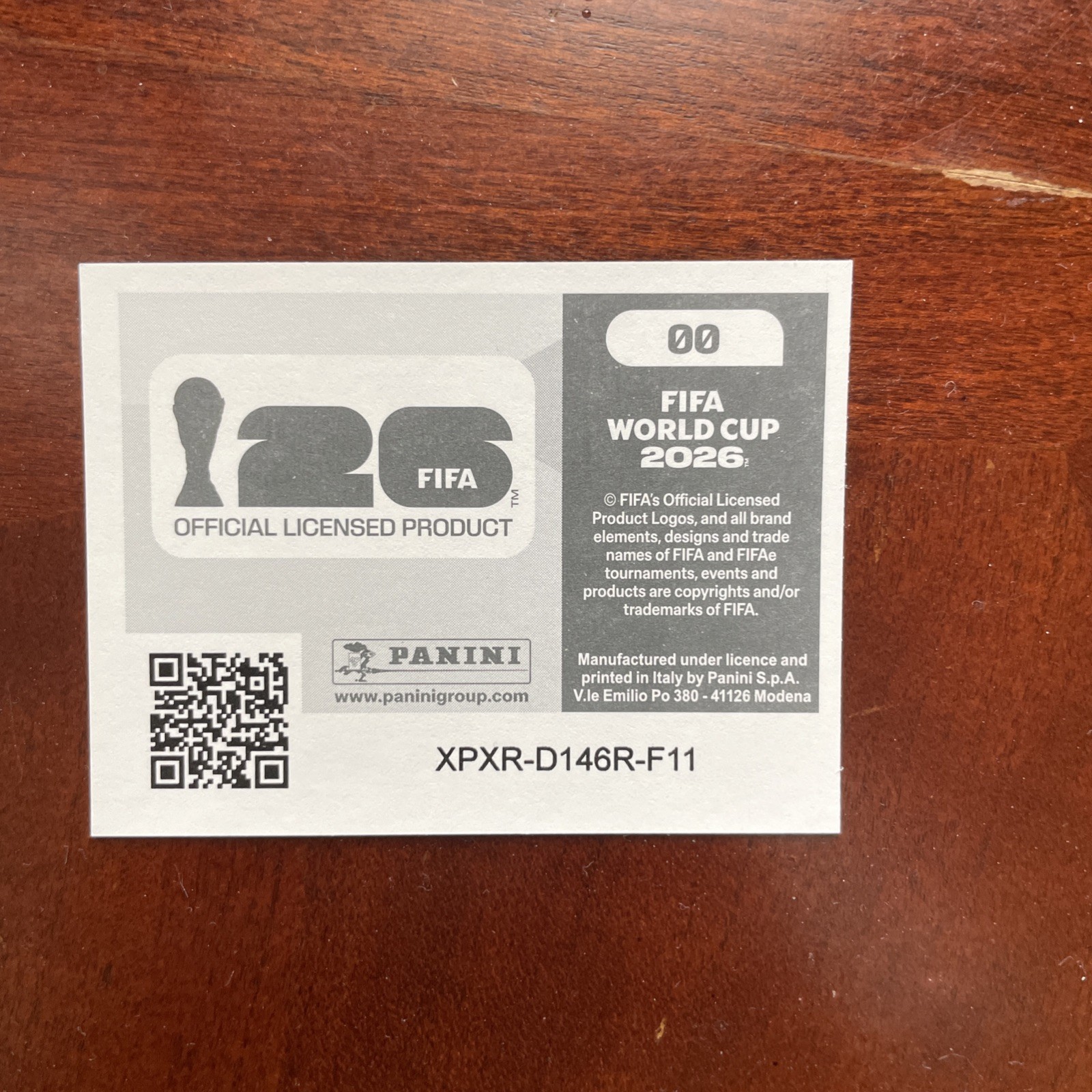 2026 Panini FIFA World Cup Sticker Collection 00 Panini Logo FOIL