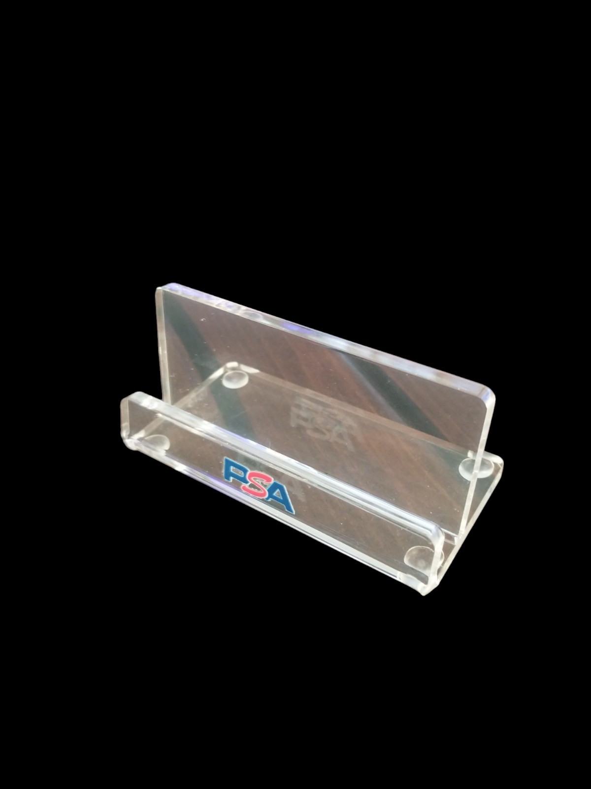 PSA ACRYLIC DISPLAY STAND WITH LOGO FOR GRADED SLAB W/ RUBBER PADS
