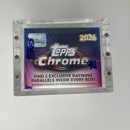Acrylic Display Case Magnetic Lid FITS 2026 Topps Chrome DISNEY Blaster Box
