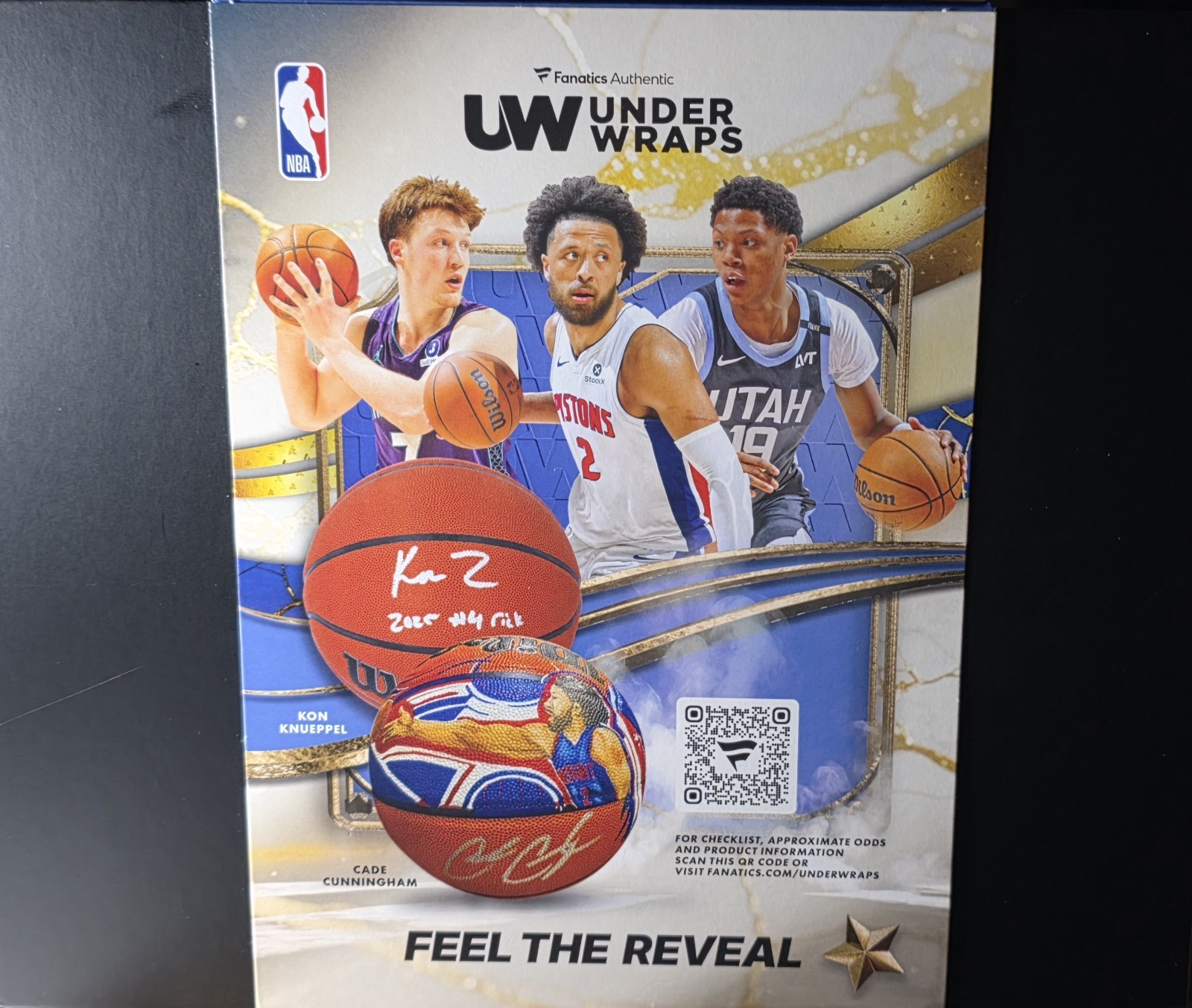 Fanatics Under Wraps Autographed Basketball Vlade Divac HOF 19 Inscription 🔥