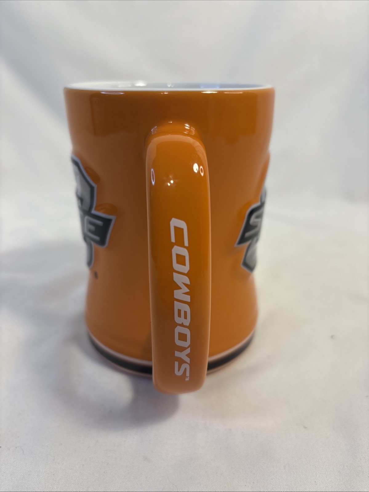 Oklahoma State Cowboys Mug 4.5in Orange Black 3D Raised Logo Coffee Cup