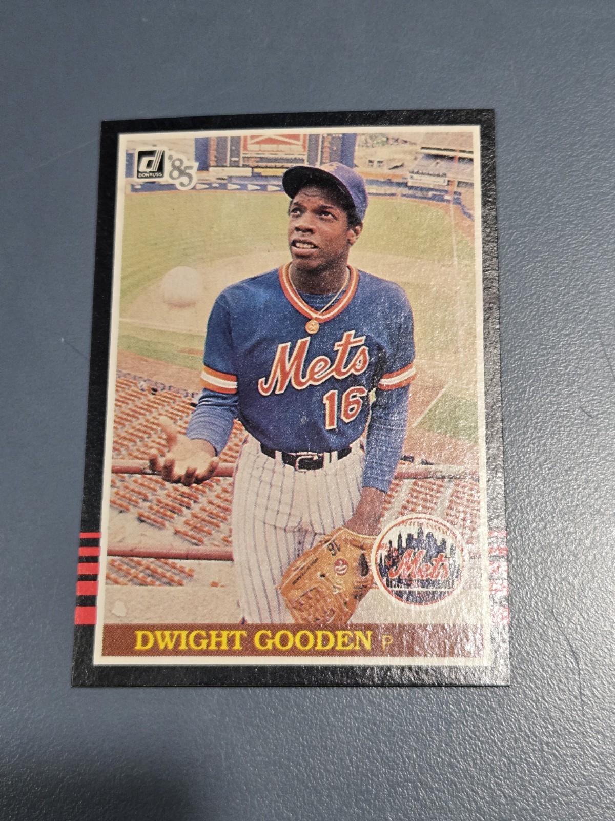 1985 Donruss #PC-1 Hand Cut Rookie RC Dwight Gooden New York Mets Cut From Box