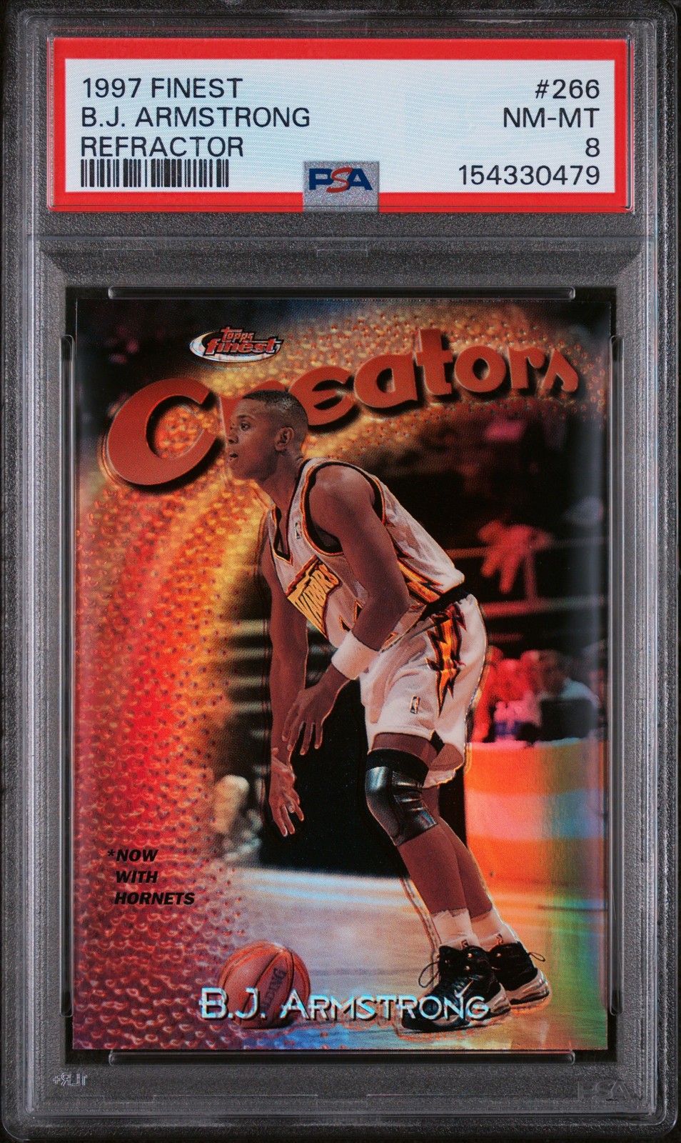 1997 FINEST REFRACTOR #266 B.J. ARMSTRONG PSA 8